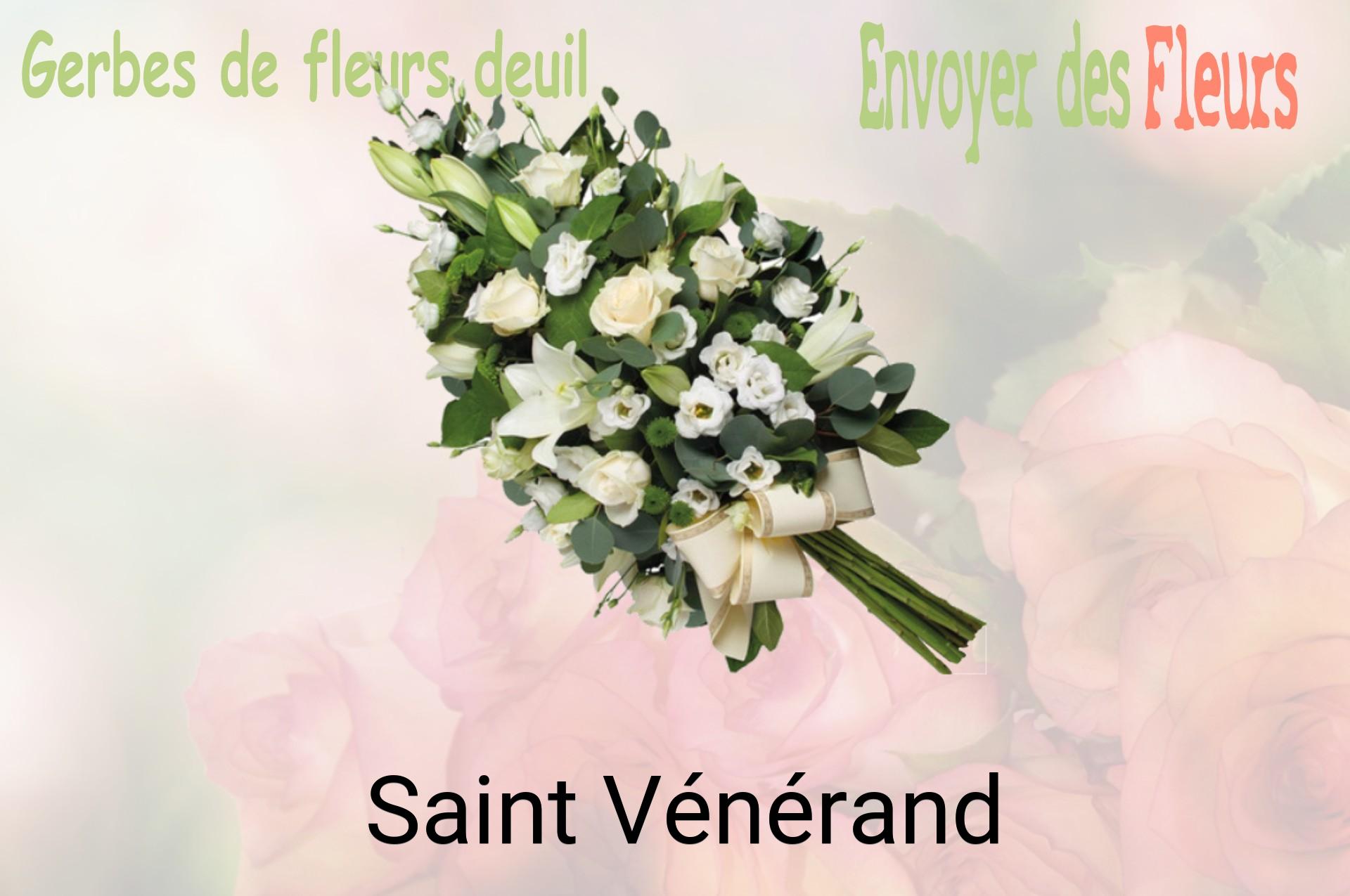 Gerbe de fleurs de deuil livrée à Saint-Vénérand